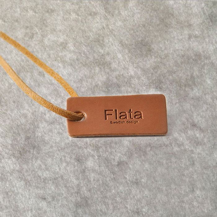 Leather material of garment hang tag